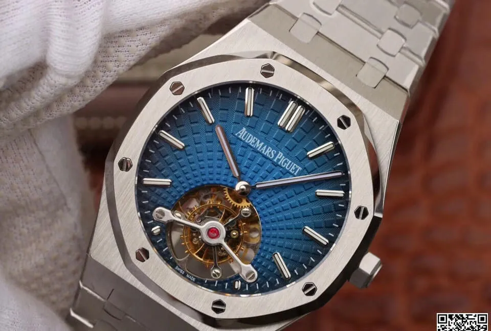 Audemars Piguet Royal Oak Tourbillon 26522TI.OO.1220TI.01 JF Factory 1:1 Best Edition Replica Watch Blue Dial